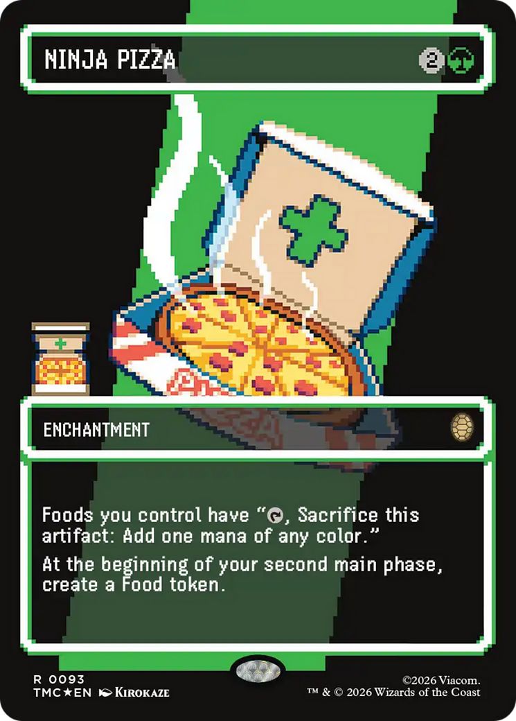Ninja Pizza (Borderless) (Surge Foil) [Teenage Mutant Ninja Turtles Commander] | Card Merchant Takapuna