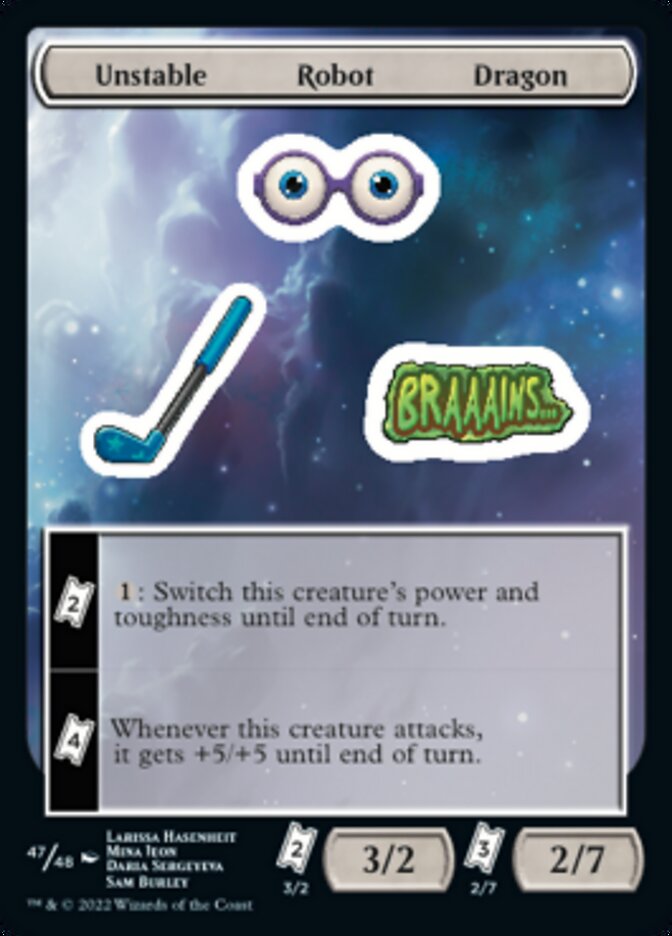 Unstable Robot Dragon [Unfinity Stickers] | Card Merchant Takapuna