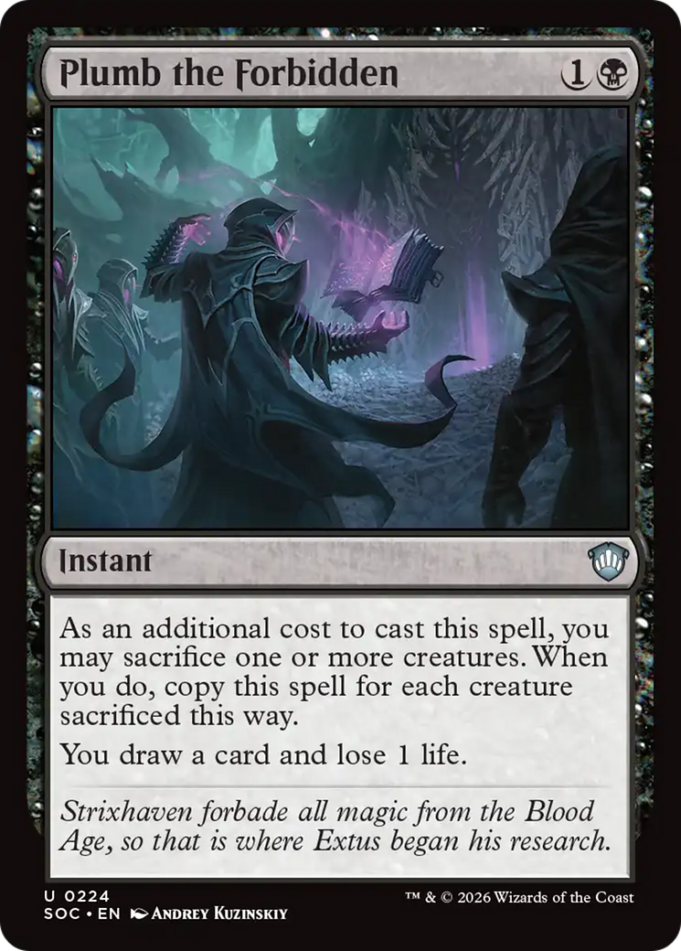 Plumb the Forbidden [Secrets of Strixhaven Commander] | Card Merchant Takapuna