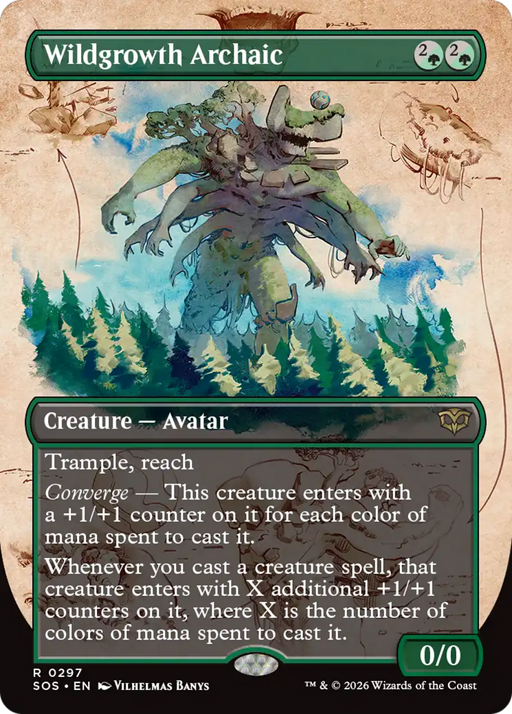 Wildgrowth Archaic (Borderless) [Secrets of Strixhaven] | Card Merchant Takapuna