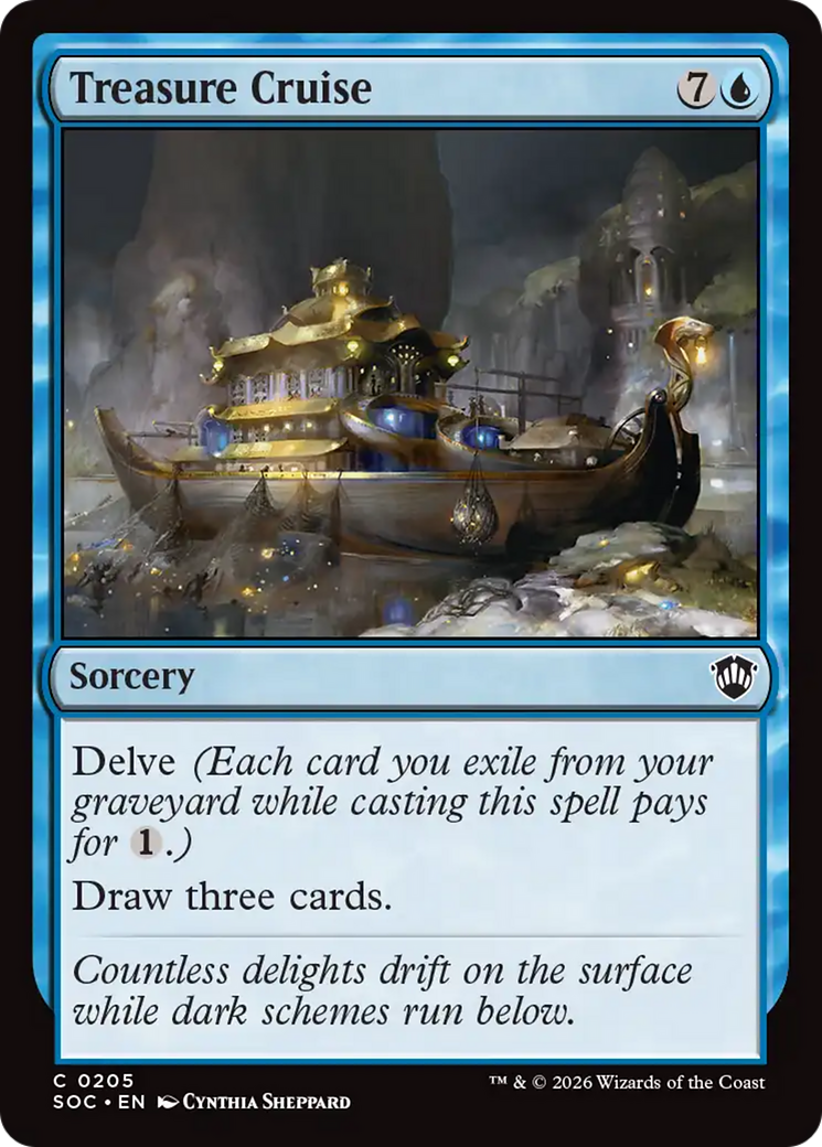 Treasure Cruise [Secrets of Strixhaven Commander] | Card Merchant Takapuna
