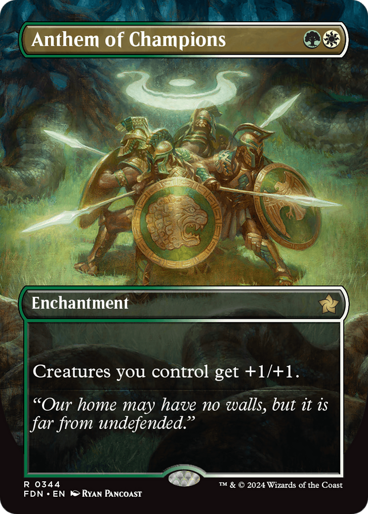 Anthem of Champions (Borderless) [Foundations] | Card Merchant Takapuna