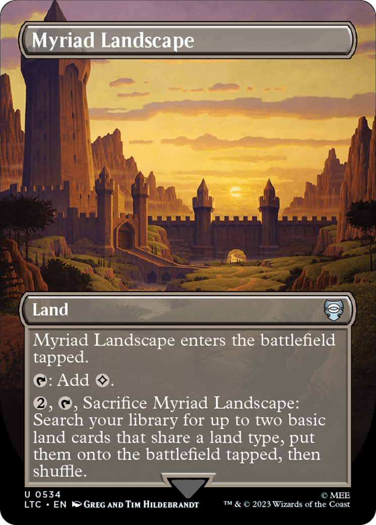 Myriad Landscape (Borderless) [The Lord of the Rings: Tales of Middle-Earth Commander] | Card Merchant Takapuna