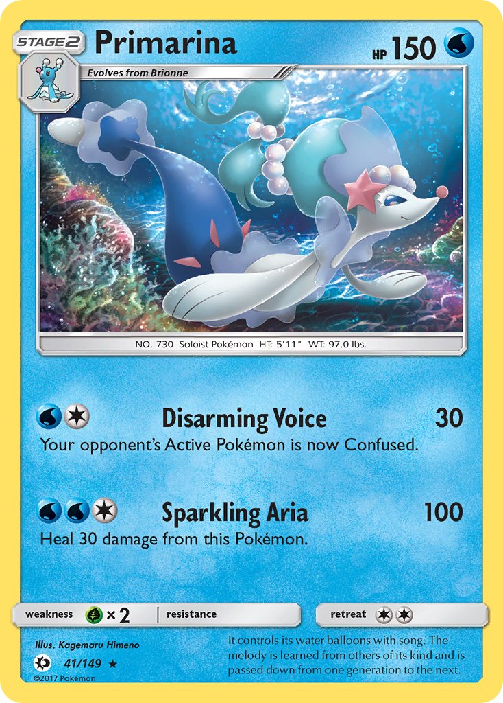 Primarina (41/149) (Theme Deck Exclusive) [Sun & Moon: Base Set] | Card Merchant Takapuna