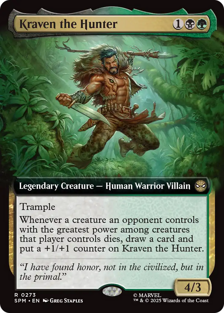 Kraven the Hunter (Extended Art) [Marvel's Spider-Man] | Card Merchant Takapuna