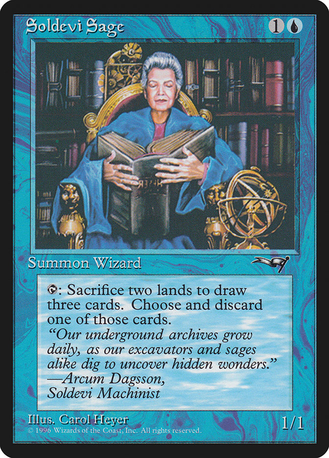 Soldevi Sage (Sitting) [Alliances] | Card Merchant Takapuna
