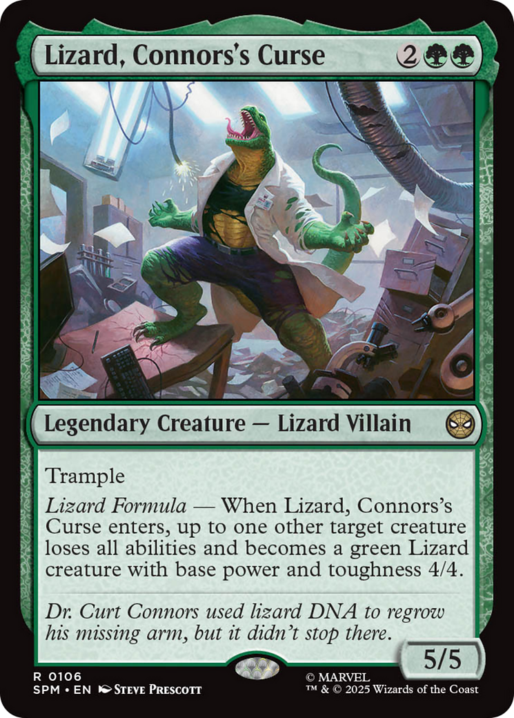 Lizard, Connors's Curse [Marvel's Spider-Man] | Card Merchant Takapuna