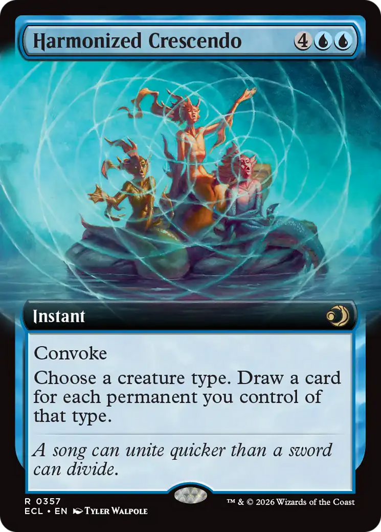 Harmonized Crescendo (Extended Art) [Lorwyn Eclipsed] | Card Merchant Takapuna