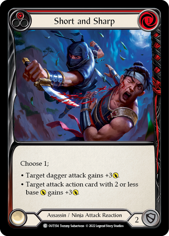 Short and Sharp (Red) [OUT154] (Outsiders)  Rainbow Foil | Card Merchant Takapuna