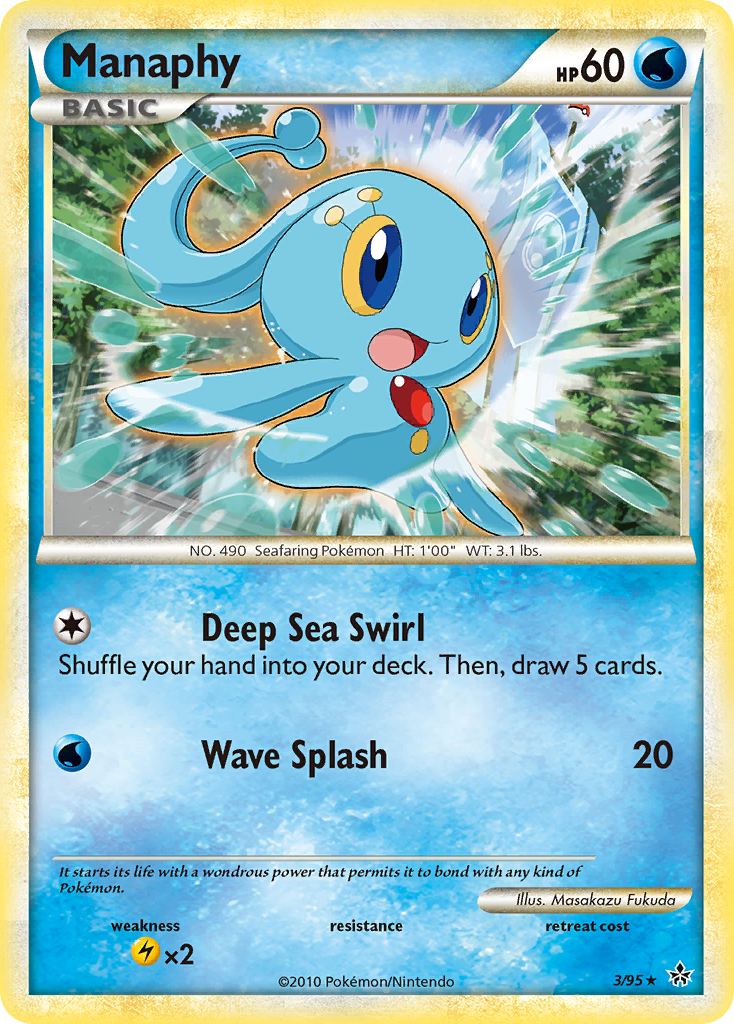 Manaphy (3/95) [HeartGold & SoulSilver: Unleashed] | Card Merchant Takapuna