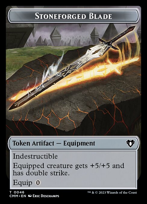 Spirit (0039) // Stoneforged Blade Double-Sided Token [Commander Masters Tokens] | Card Merchant Takapuna