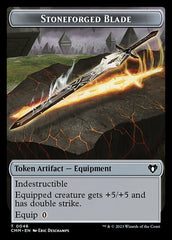Spirit (0039) // Stoneforged Blade Double-Sided Token [Commander Masters Tokens] | Card Merchant Takapuna