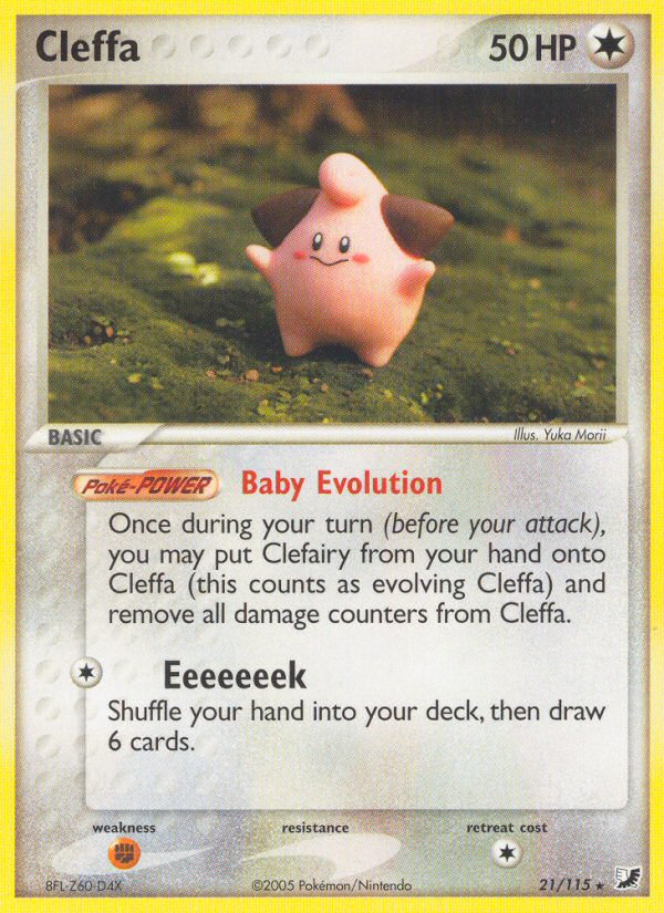 Cleffa (21/115) [EX: Unseen Forces] | Card Merchant Takapuna