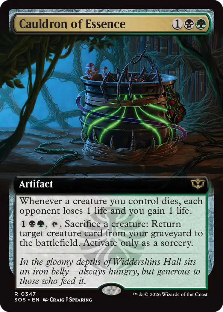 Cauldron of Essence (Extended Art) [Secrets of Strixhaven] | Card Merchant Takapuna
