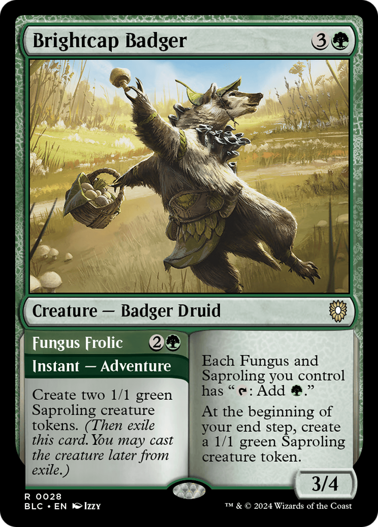 Brightcap Badger // Fungus Frolic [Bloomburrow Commander] | Card Merchant Takapuna
