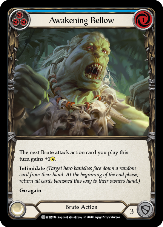 Awakening Bellow (Blue) [U-WTR034] (Welcome to Rathe Unlimited)  Unlimited Normal | Card Merchant Takapuna