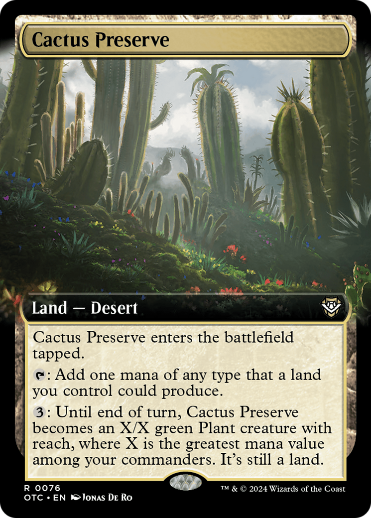 Cactus Preserve (Extended Art) [Outlaws of Thunder Junction Commander] | Card Merchant Takapuna