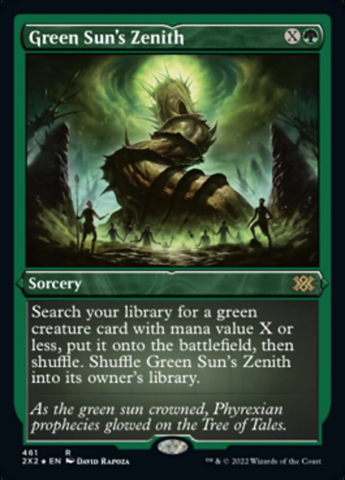 Green Sun's Zenith (Foil Etched) [Double Masters 2022] | Card Merchant Takapuna