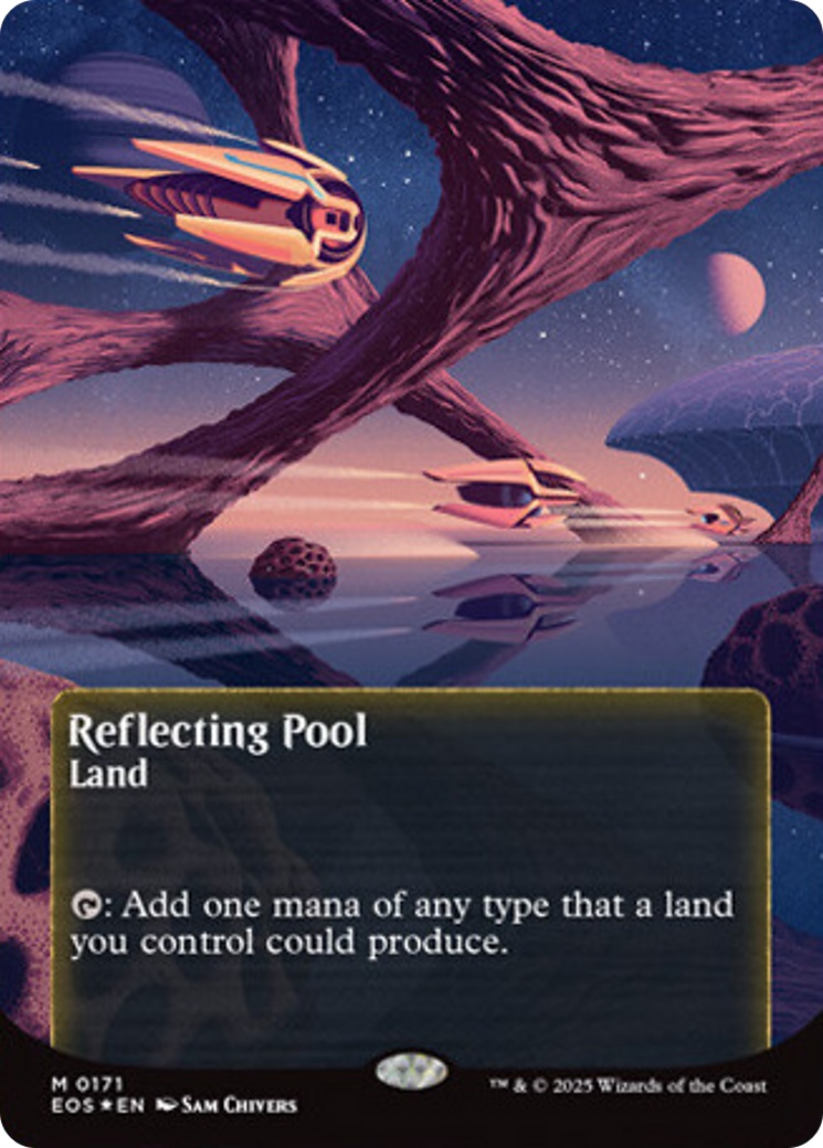 Reflecting Pool (0171) (Borderless) (Galaxy Foil) [Edge of Eternities: Stellar Sights] | Card Merchant Takapuna