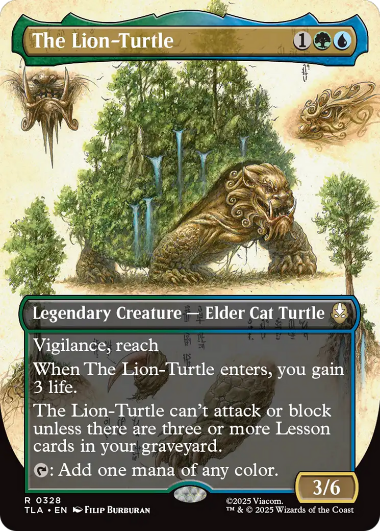 The Lion-Turtle (Borderless) [Avatar: The Last Airbender] | Card Merchant Takapuna
