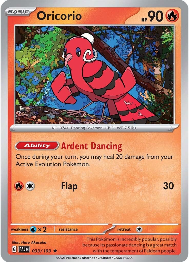Oricorio (033/193) [Scarlet & Violet: Paldea Evolved] | Card Merchant Takapuna