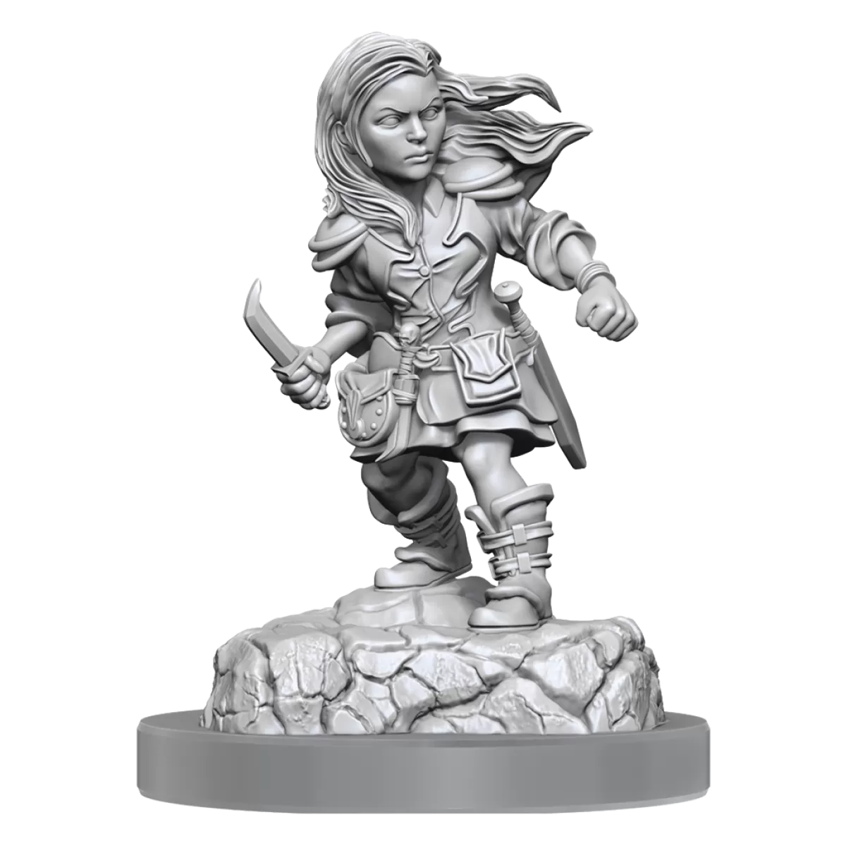 D&D Nolzurs Marvelous Miniatures Halfling Rogue Female | Card Merchant Takapuna