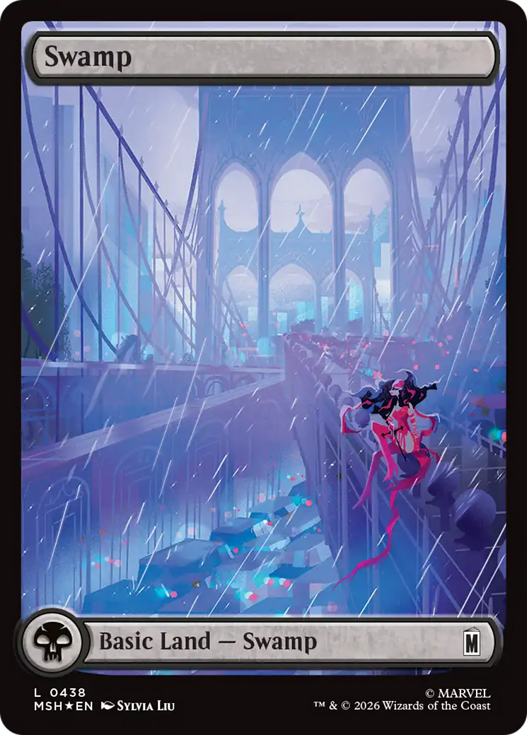 Swamp (0438) (Surge Foil) [Marvel Super Heroes] | Card Merchant Takapuna