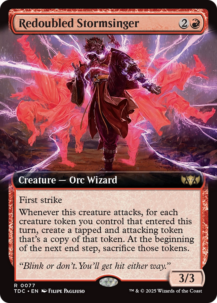 Redoubled Stormsinger (Extended Art) [Tarkir: Dragonstorm Commander] | Card Merchant Takapuna