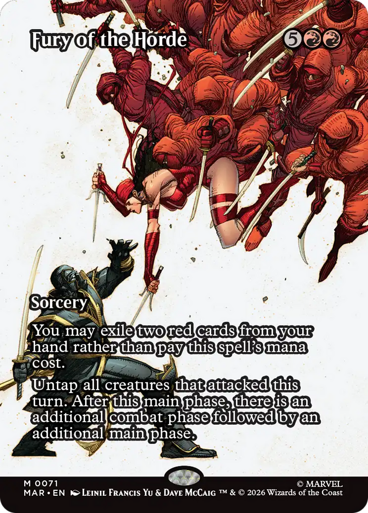 Fury of the Horde (Borderless) [Marvel Universe: Eternal-Legal] | Card Merchant Takapuna