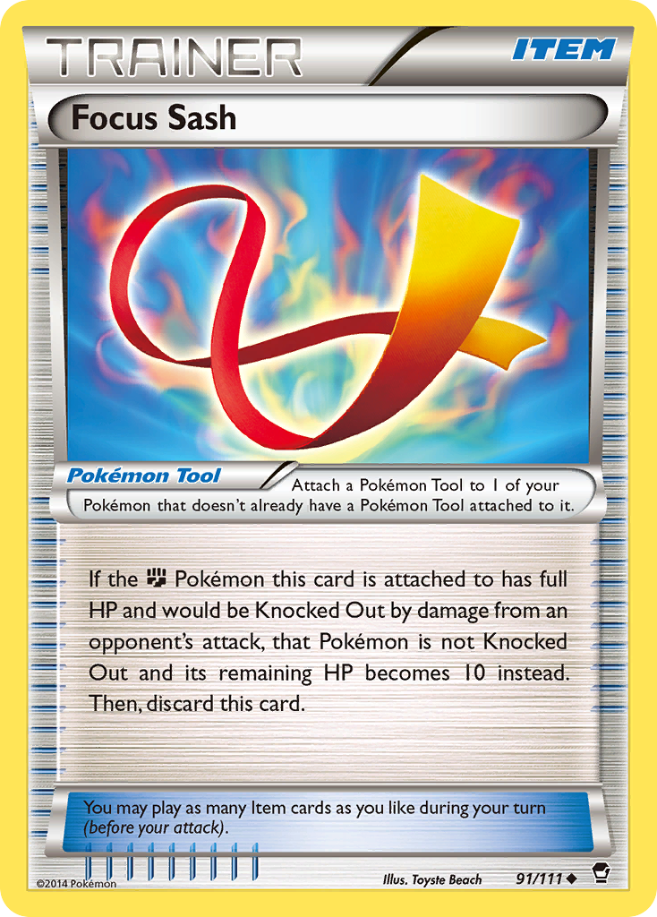 Focus Sash (91/111) [XY: Furious Fists] | Card Merchant Takapuna
