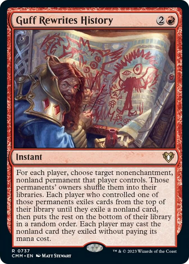 Guff Rewrites History [Commander Masters] | Card Merchant Takapuna