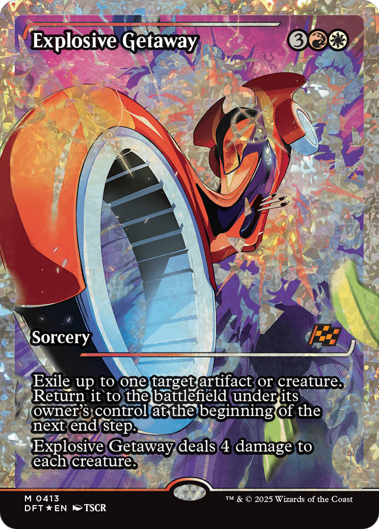 Explosive Getaway (Showcase) (Fracture Foil) [Aetherdrift] | Card Merchant Takapuna