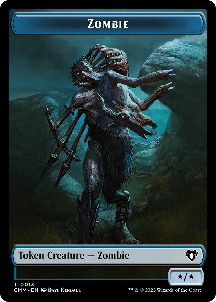Zombie Token (13) [Commander Masters Tokens] | Card Merchant Takapuna