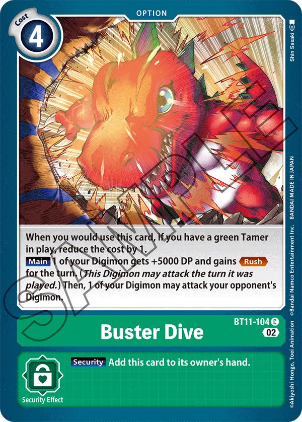 Buster Dive [BT11-104] [Dimensional Phase] | Card Merchant Takapuna