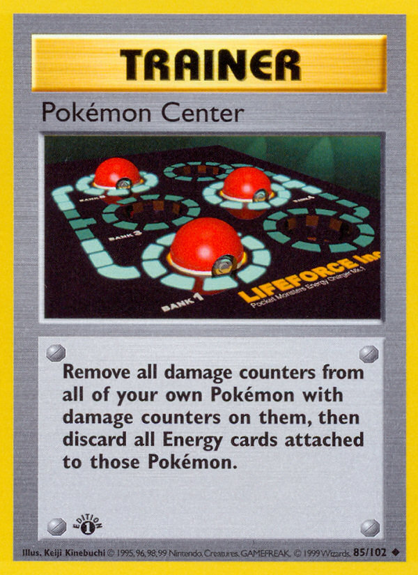 Pokemon Center (85/102) (Shadowless) [Base Set 1st Edition] | Card Merchant Takapuna