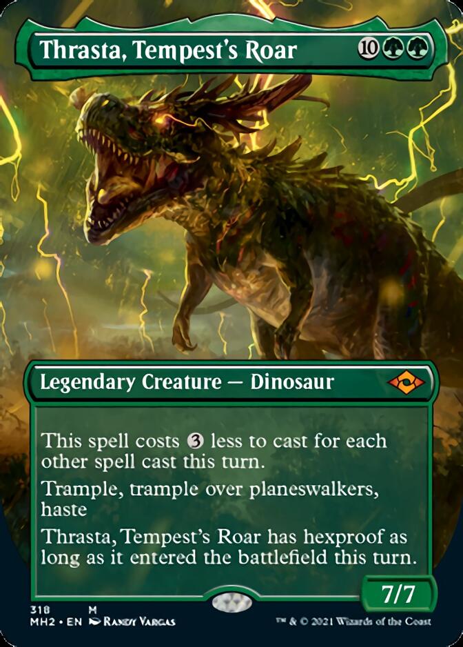 Thrasta, Tempest's Roar (Borderless Alternate Art) [Modern Horizons 2] | Card Merchant Takapuna