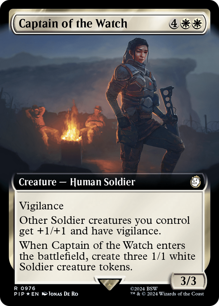 Captain of the Watch (Extended Art) (Surge Foil) [Fallout] | Card Merchant Takapuna