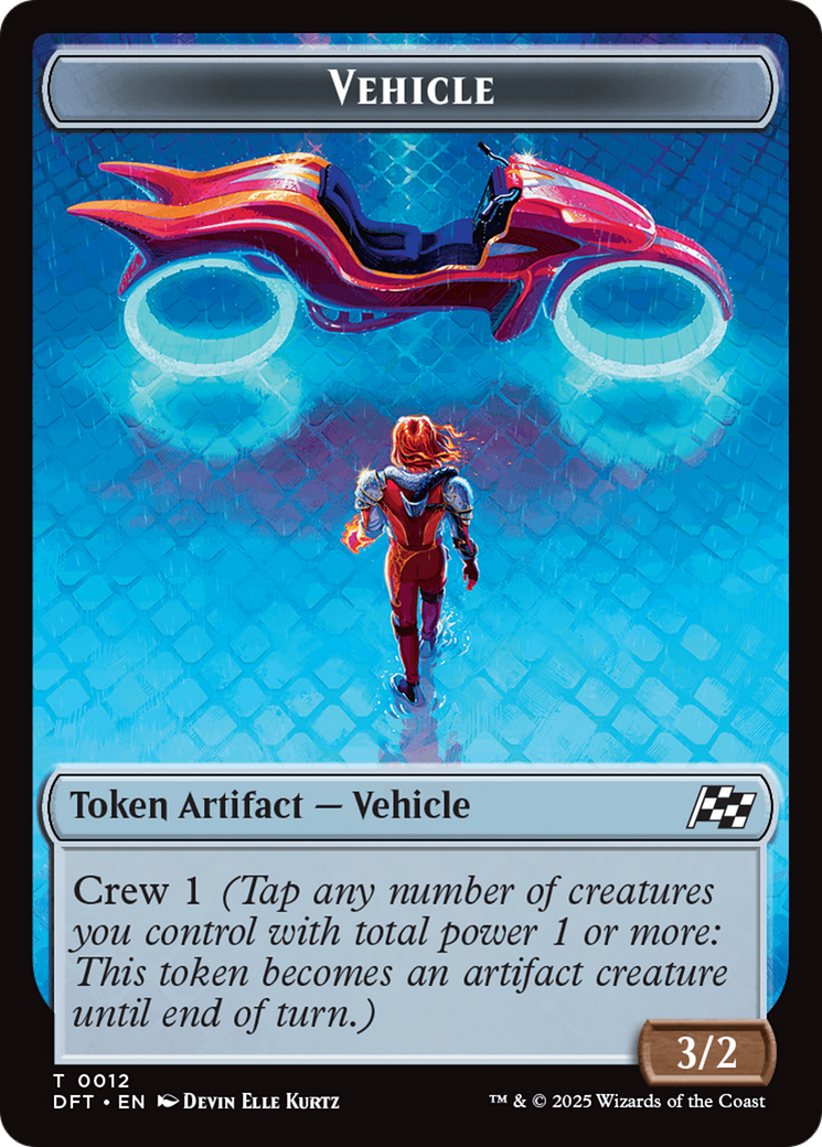 Emblem - Chandra, Spark Hunter // Vehicle Double-Sided Token [Aetherdrift Tokens] | Card Merchant Takapuna