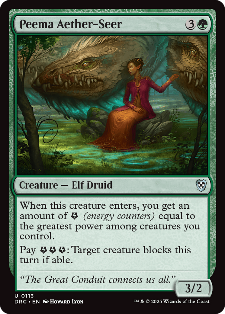 Peema Aether-Seer [Aetherdrift Commander] | Card Merchant Takapuna