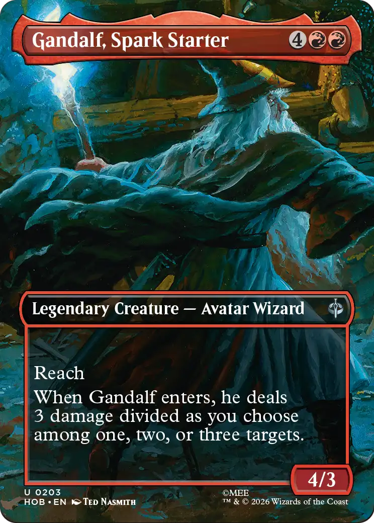 Gandalf, Spark Starter (Borderless) [The Hobbit] | Card Merchant Takapuna