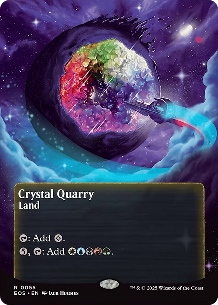 Crystal Quarry (0055) (Borderless) [Edge of Eternities: Stellar Sights] | Card Merchant Takapuna
