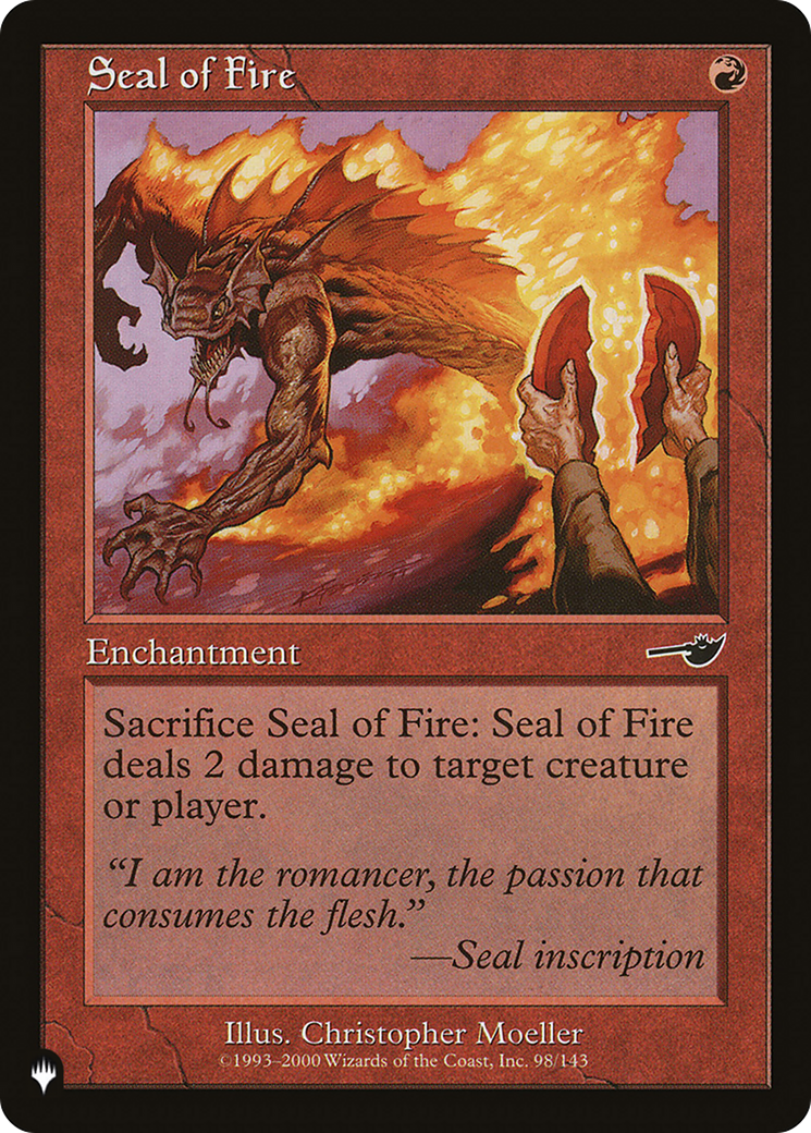 Seal of Fire [The List] | Card Merchant Takapuna