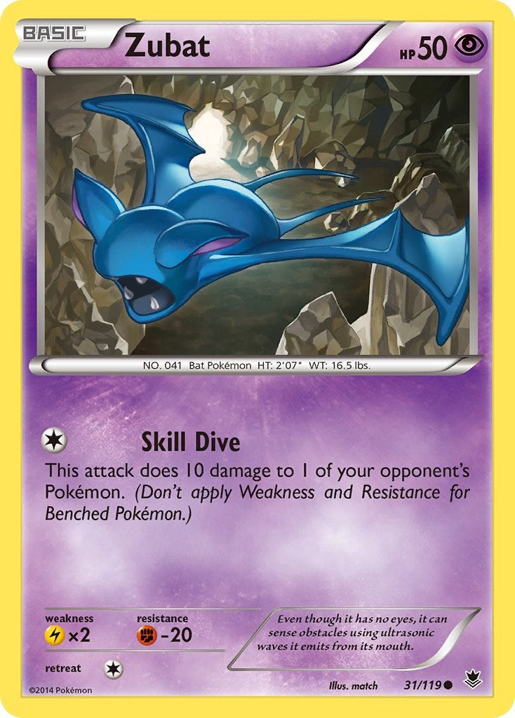 Zubat (31/119) [XY: Phantom Forces] | Card Merchant Takapuna