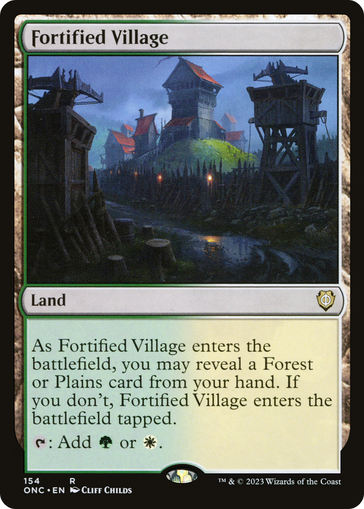 Fortified Village [Phyrexia: All Will Be One Commander] | Card Merchant Takapuna