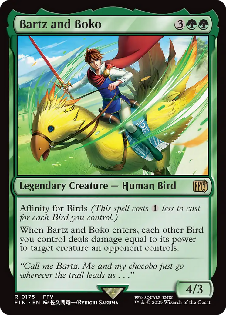 Bartz and Boko [FINAL FANTASY] | Card Merchant Takapuna