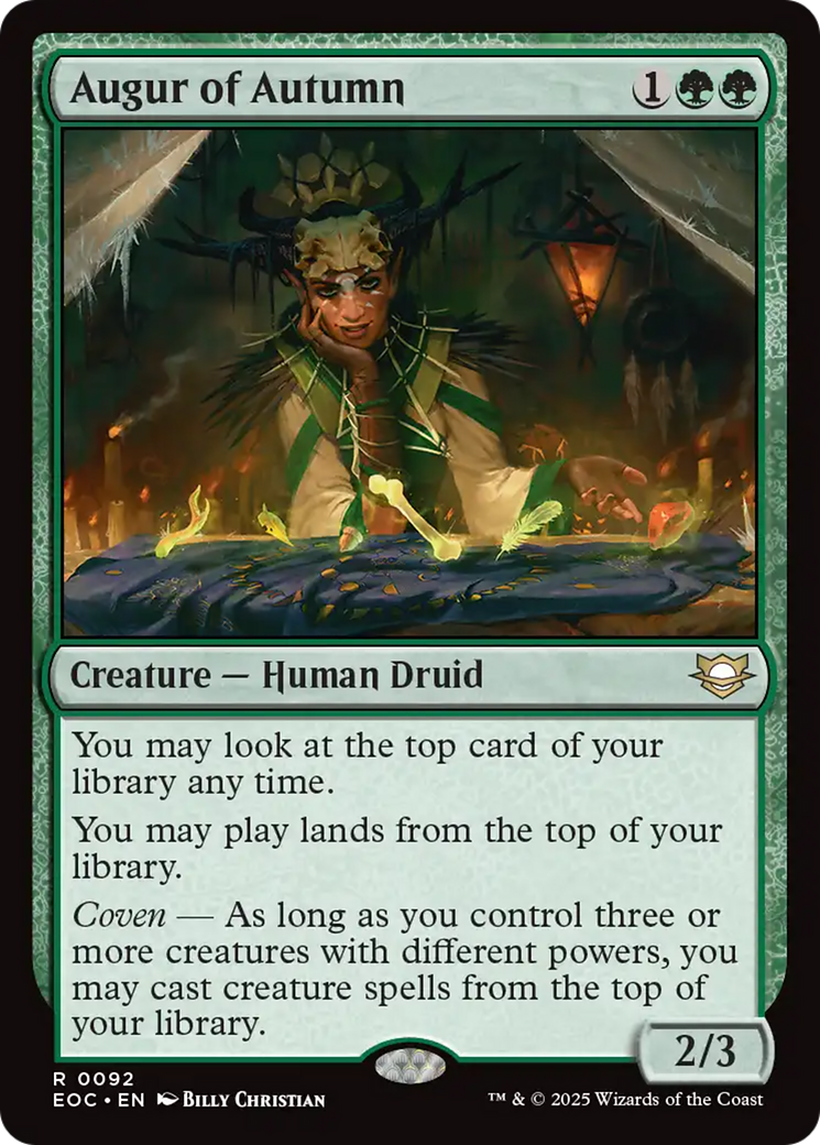 Augur of Autumn [Edge of Eternities Commander] | Card Merchant Takapuna