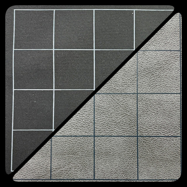 CHX 96480 Reversible Battlemat 1" Squares Black-Grey (23 1/2 x 26) | Card Merchant Takapuna