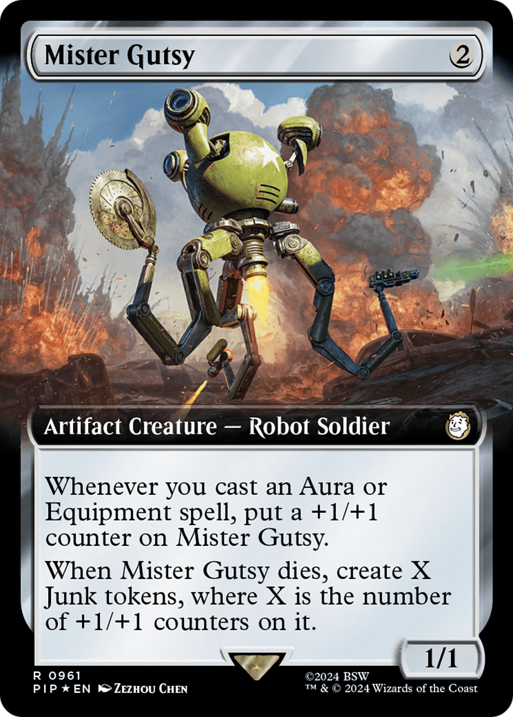Mister Gutsy (Extended Art) (Surge Foil) [Fallout] | Card Merchant Takapuna
