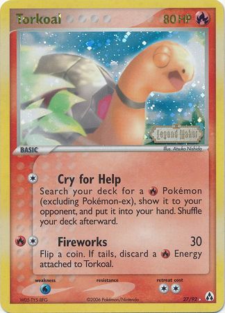 Torkoal (27/92) (Stamped) [EX: Legend Maker] | Card Merchant Takapuna