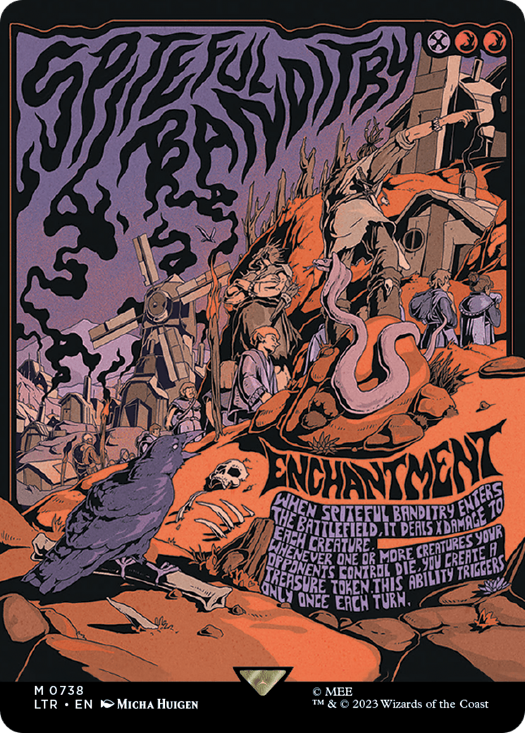Spiteful Banditry (Borderless Poster) [The Lord of the Rings: Tales of Middle-Earth] | Card Merchant Takapuna